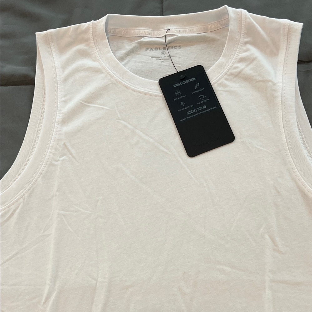 Fabletics Classic White Tank Top
